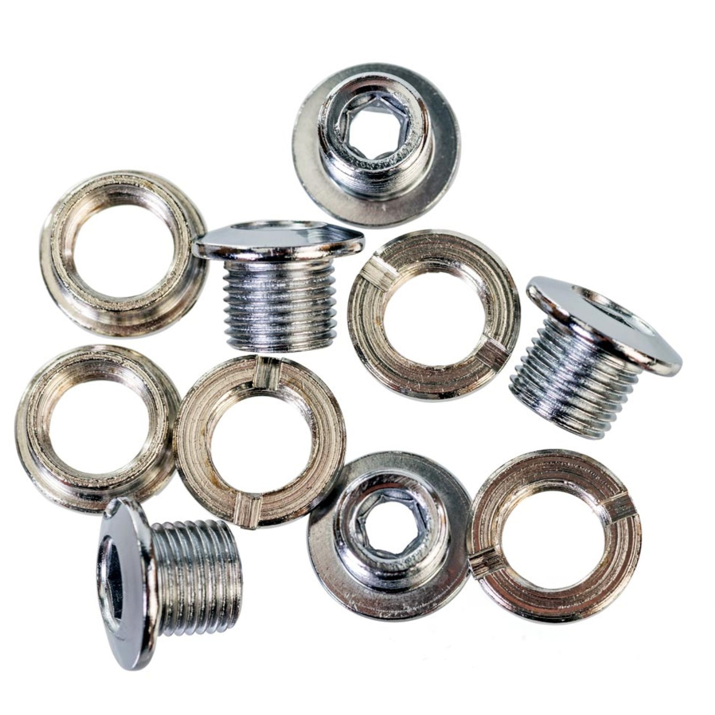 ID CrMo Chainring Bolts Double (8.5mm) - Silver CrMo