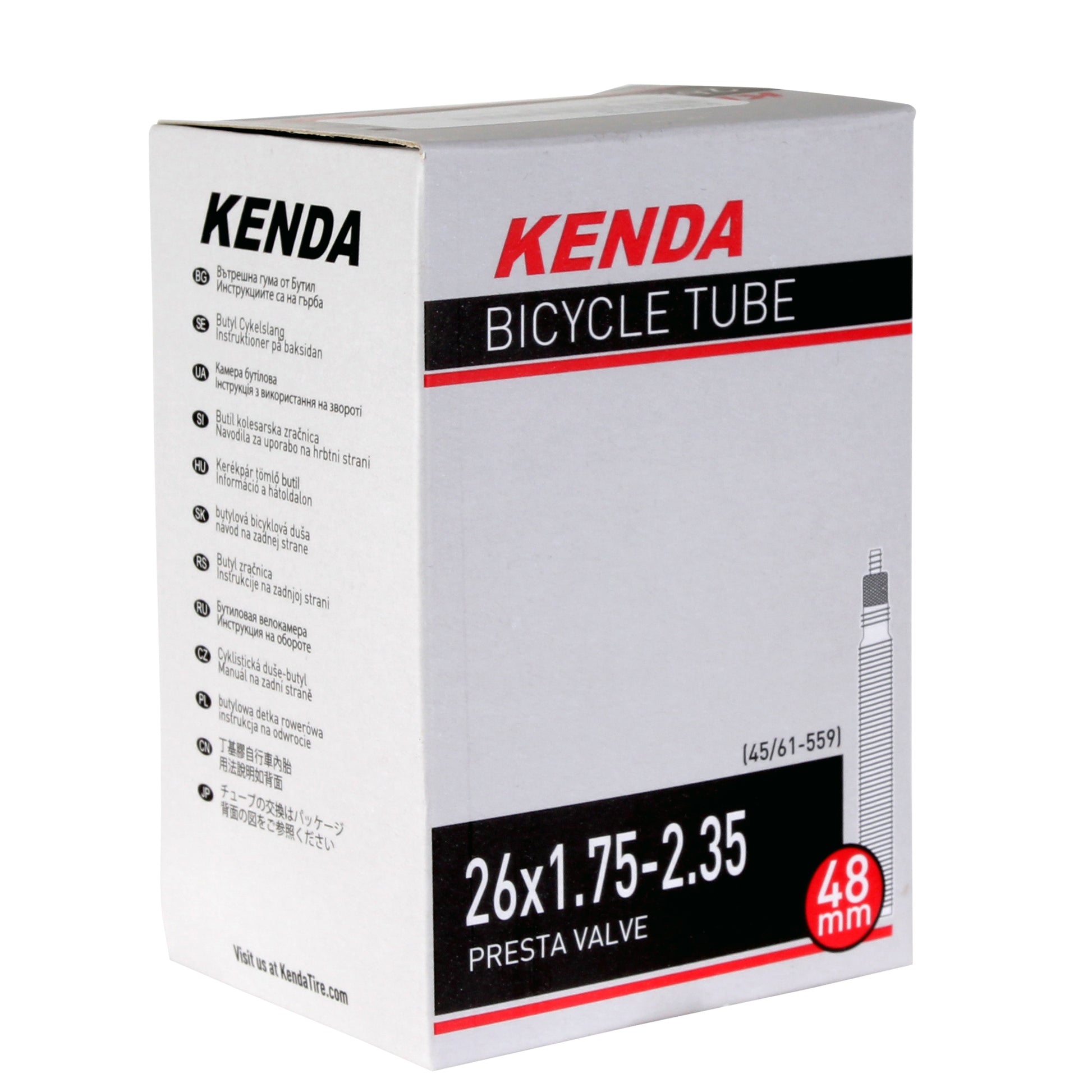 Kenda Butyl Tube 26 x 1.75-2.35" PV/48mm - Each-Goodwynn&#39;sGoodwynn&#39;s