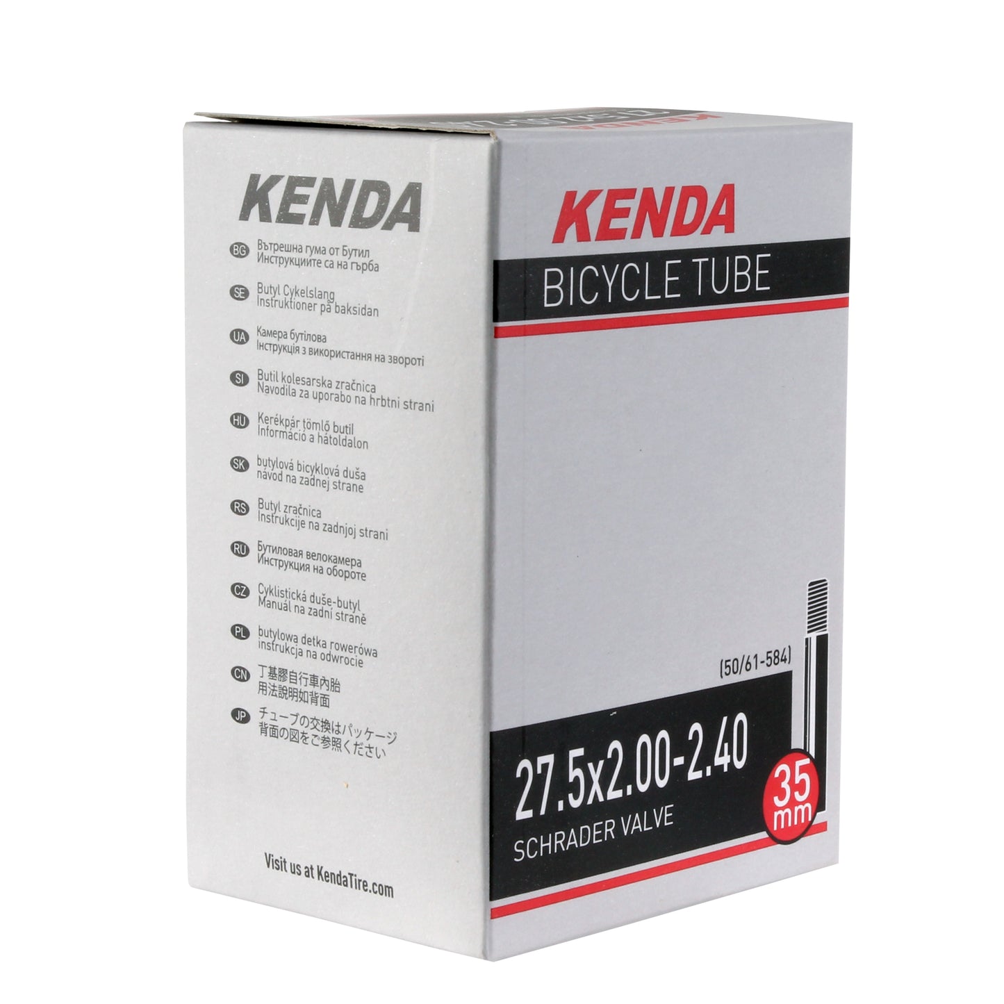 Kenda Butyl Tube 27.5 (650b) x 2.0-2.4" SV/35mm - Each