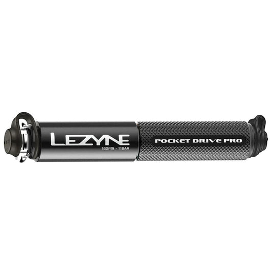 Lezyne Pocket Drive Pro Mini Pump - Aluminium 160psi Presta/Schrader With Mount BLK-Goodwynn's