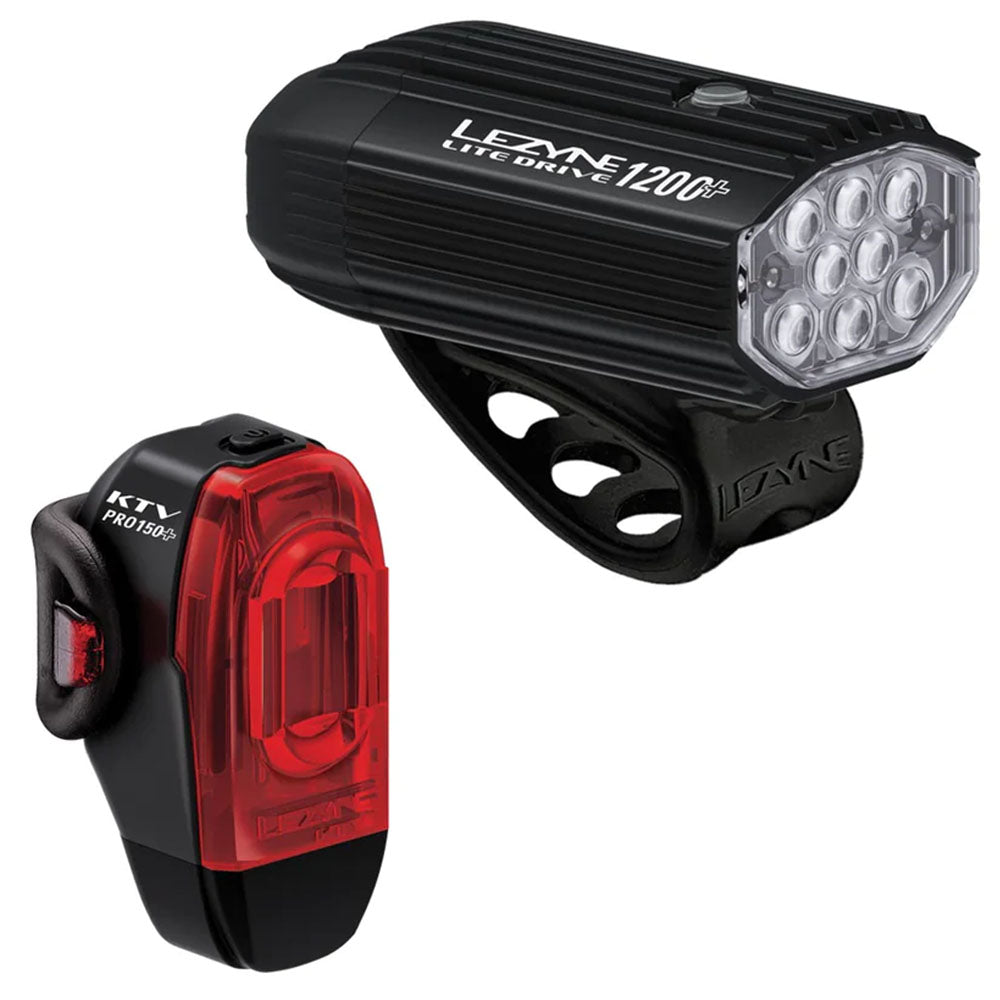 Lezyne Lite Drive 1200+ and  KTV Drive Pro+ Light Pair