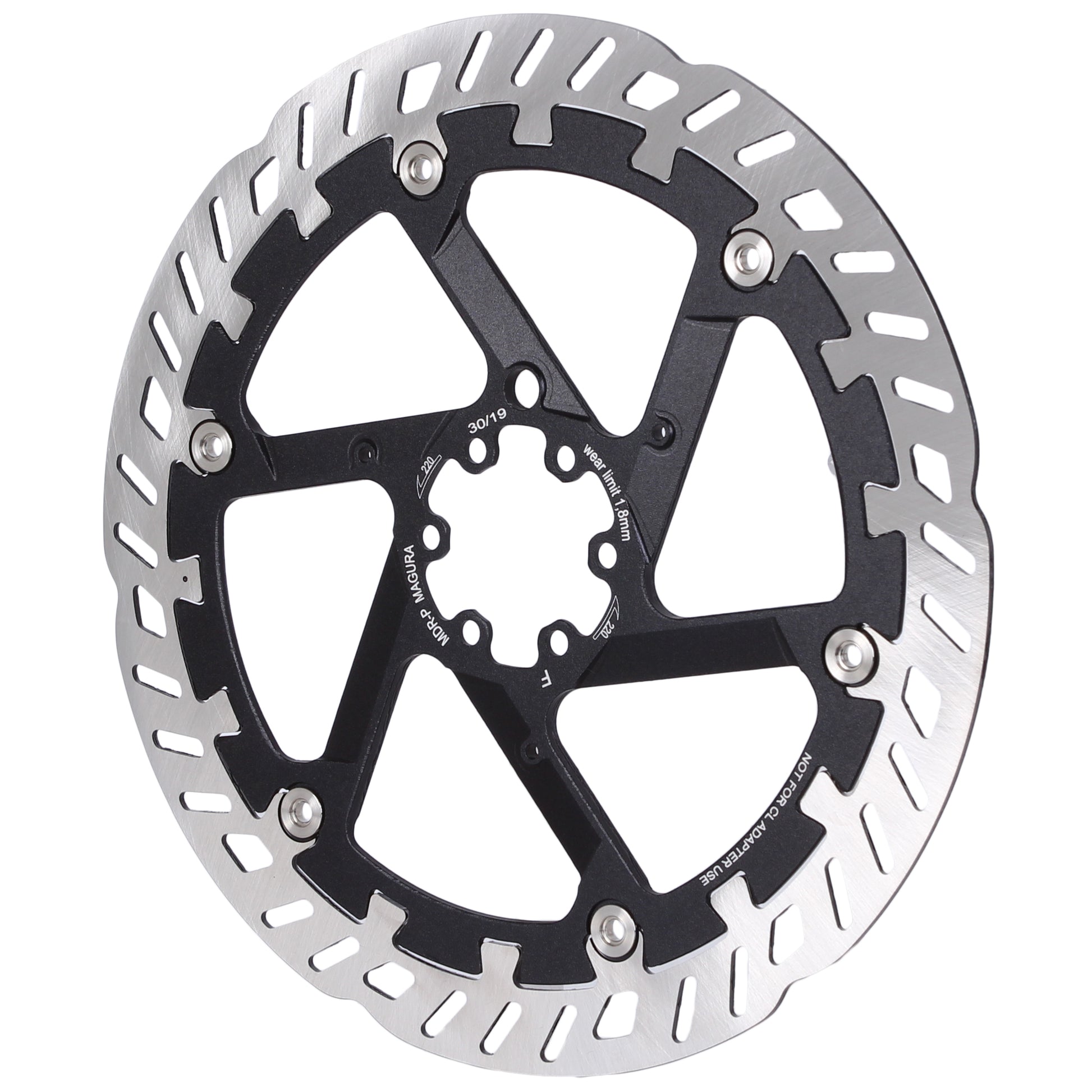 Magura MDR-P Disc Brake Rotor - 220mm 6-Bolt For eBike Silver/Black-Goodwynn&#39;sGoodwynn&#39;s