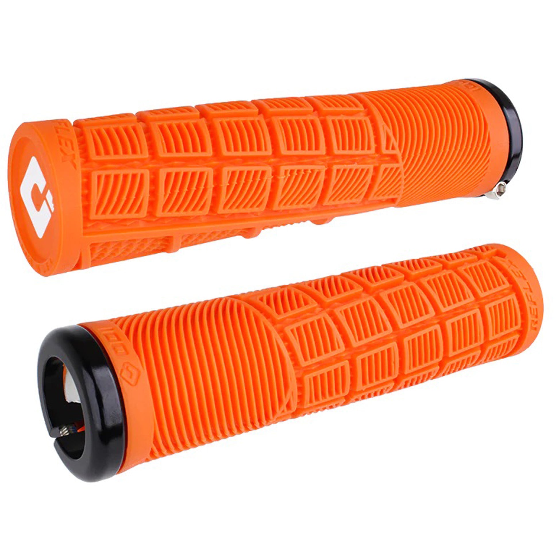 ODI Reflex V2.1 Grips - White/Orange Lock-On-Goodwynn&#39;sGoodwynn&#39;s