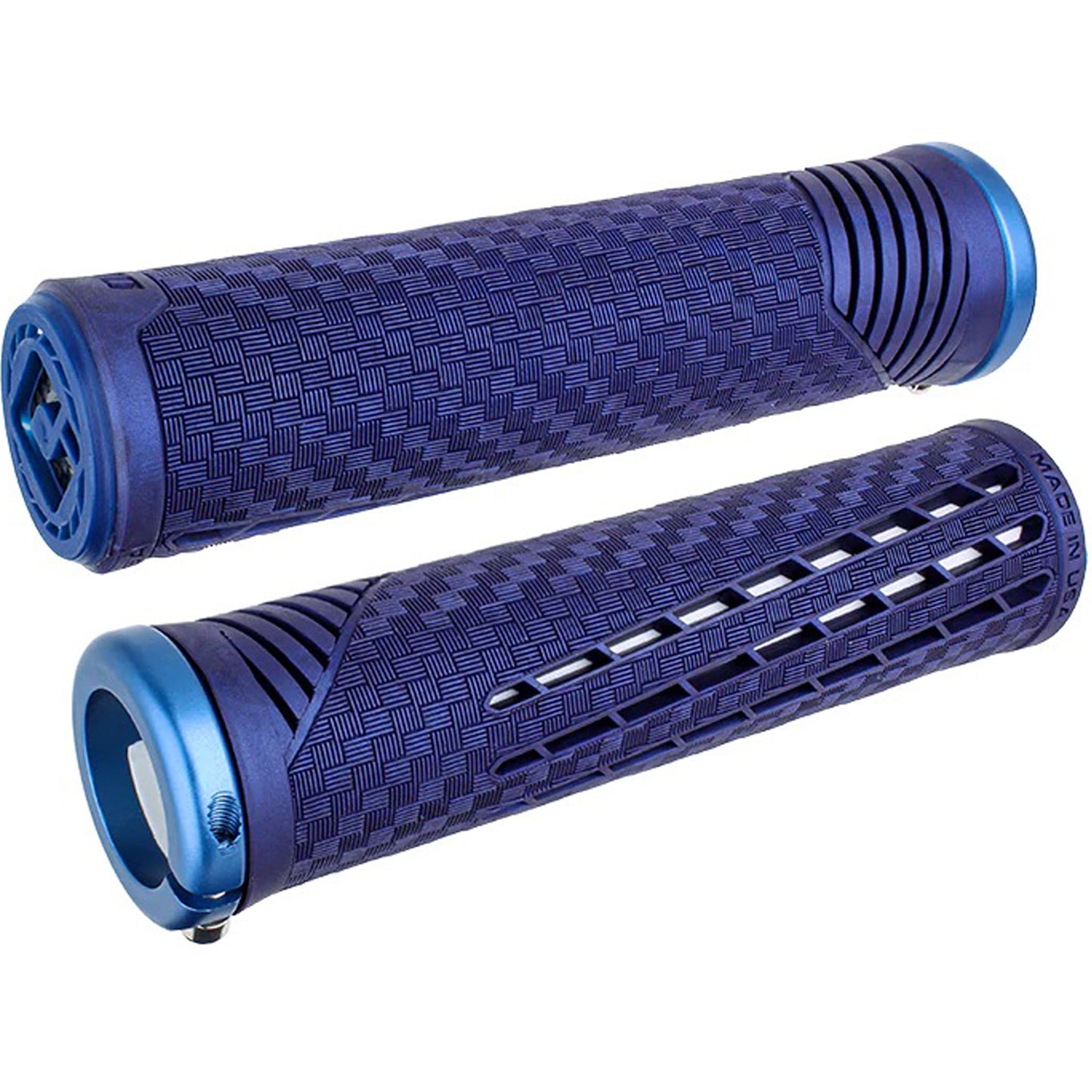 ODI CF V2.1 Grips - Blue Lock-On