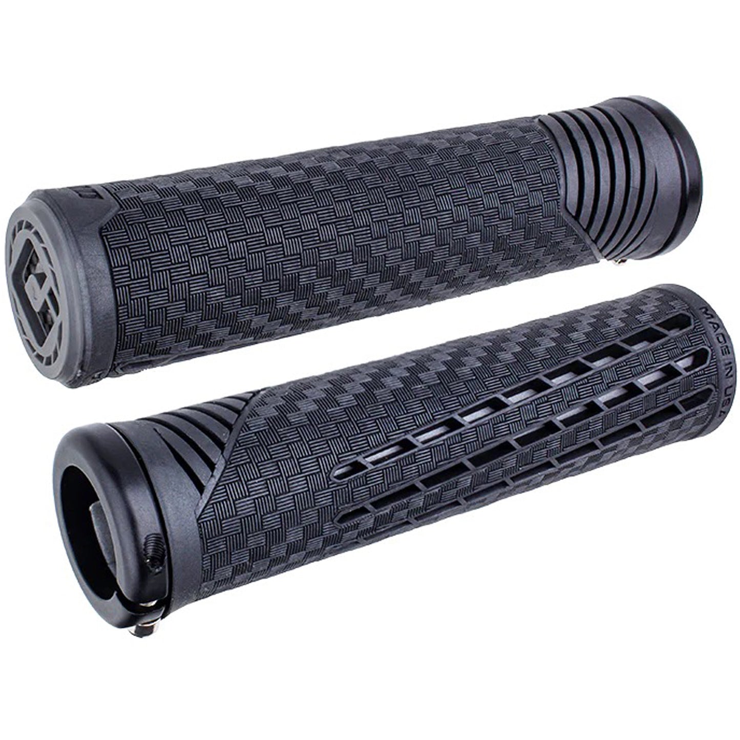 ODI CF V2.1 Grips - Black/Gray/Black Lock-On