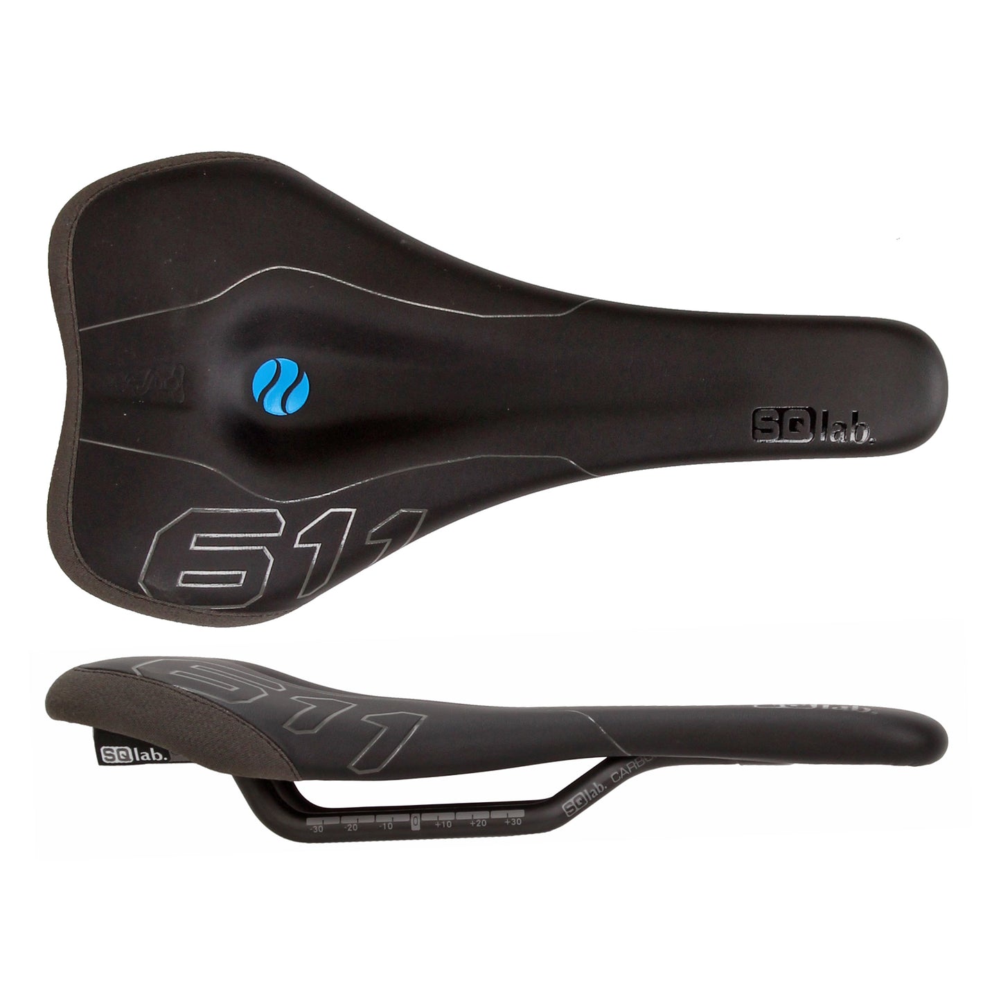 SQlab 611 Ergowave carbon rail 130* saddle blk