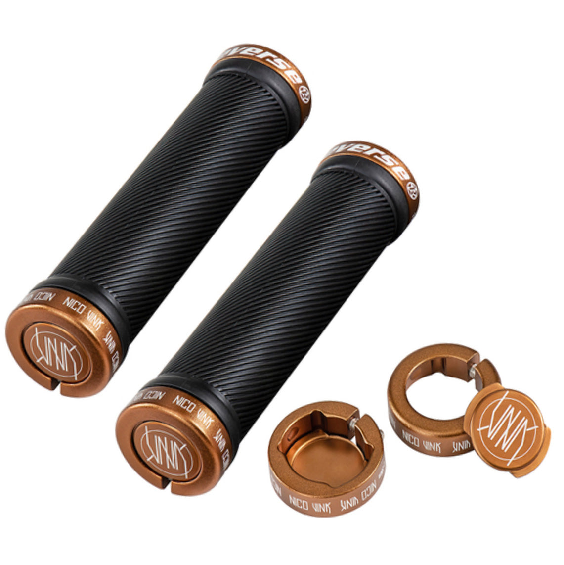 Reverse Nico Vink Lock-On Grips 30mm Black/Copper-Goodwynn&#39;sGoodwynn&#39;s