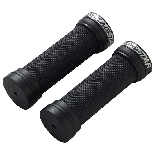 Reverse Youngstar Single Lock-On Grips 28mm Black/Black-Goodwynn's