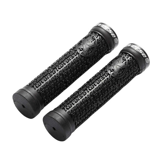 Reverse Stamp Single Lock-On Grips 30mm Black/Black-Goodwynn&#39;sGoodwynn&#39;s