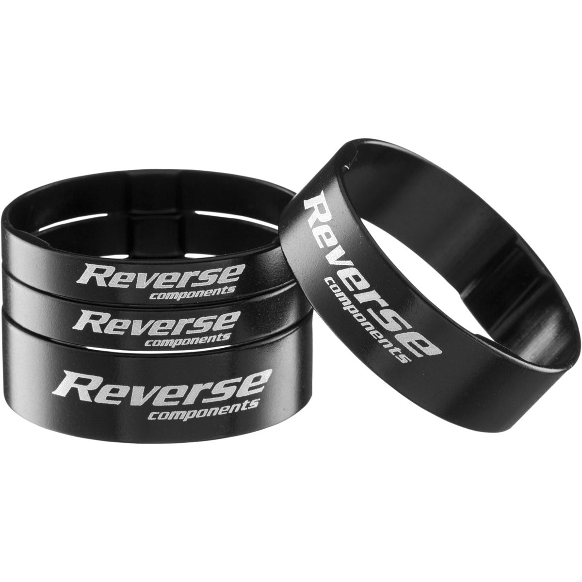 Reverse Ultralight Headset Spacer Set Set/4 Black