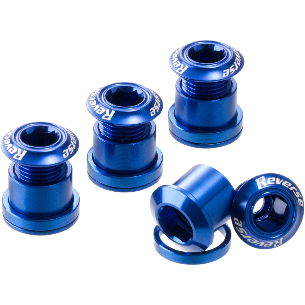 Reverse Chainring Bolt Set 8pc - Blue-Goodwynn&#39;sGoodwynn&#39;s