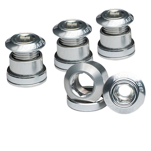 Reverse Chainring Bolt Set 8pc - Silver