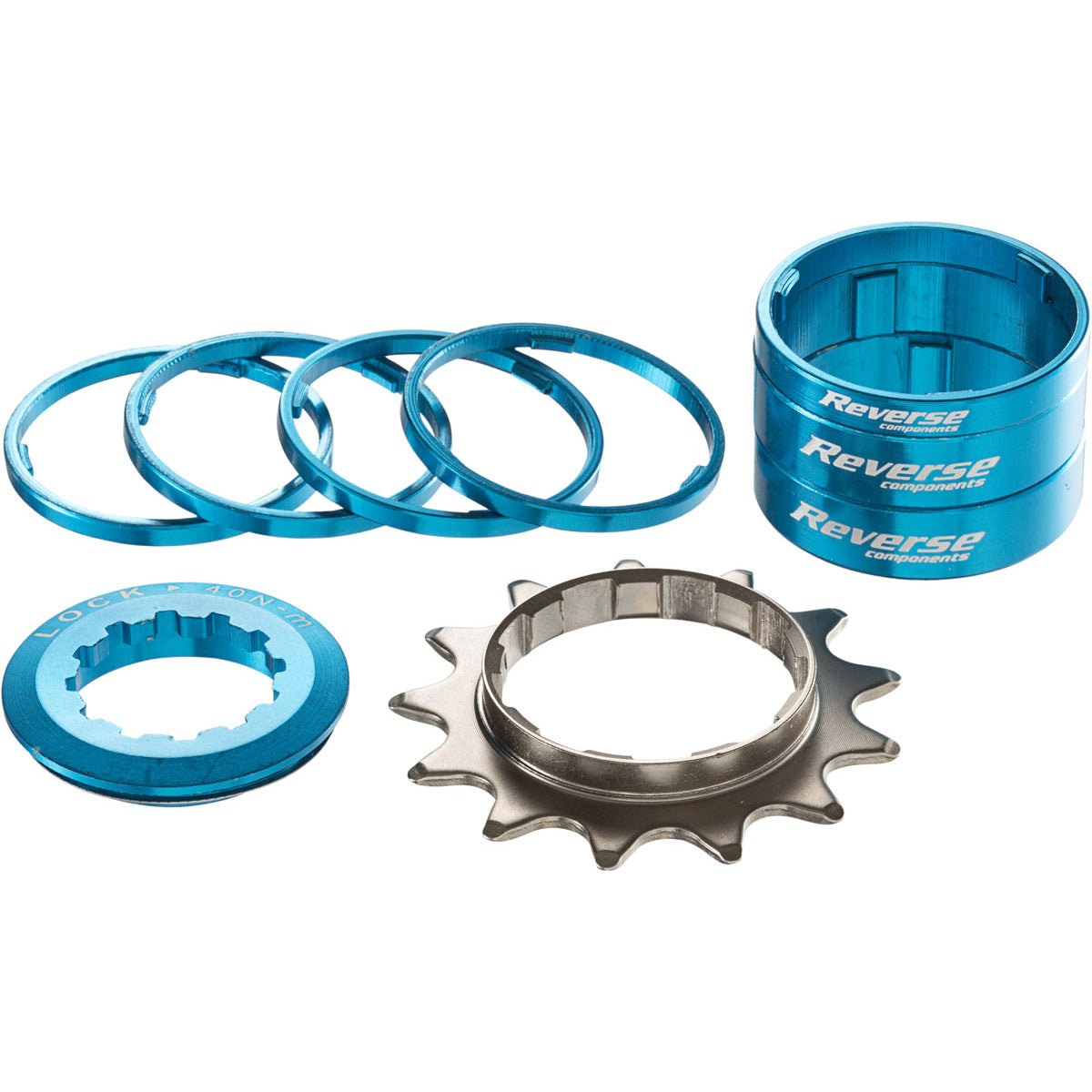 Reverse Single Speed Kit 13t Light Blue