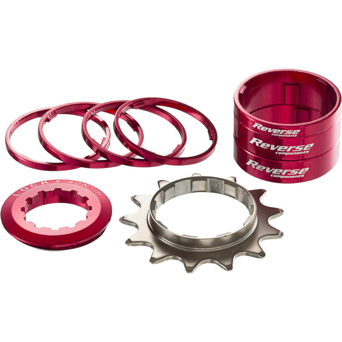 Reverse Single Speed Kit 13t Red