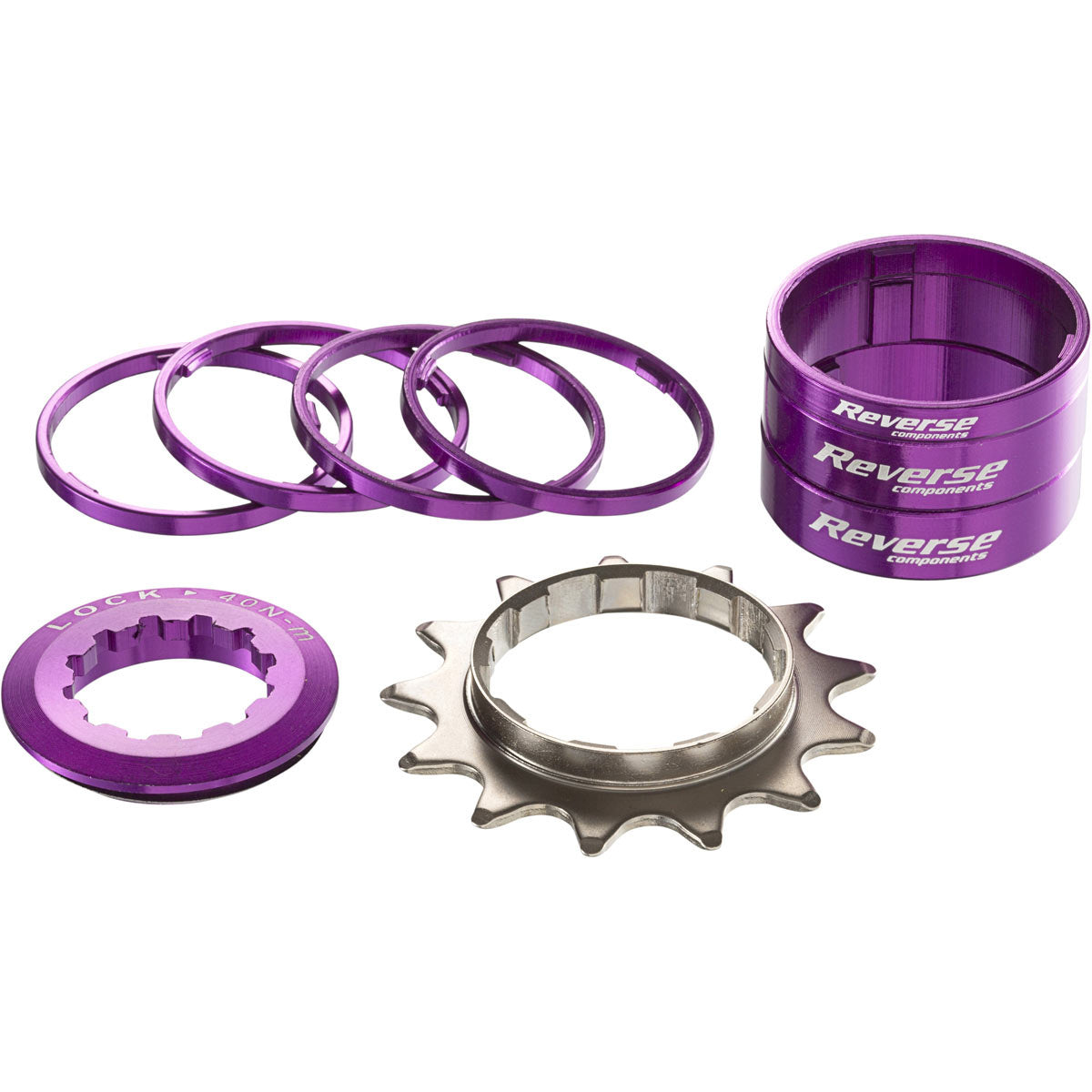 Reverse Single Speed Kit 13t Purple