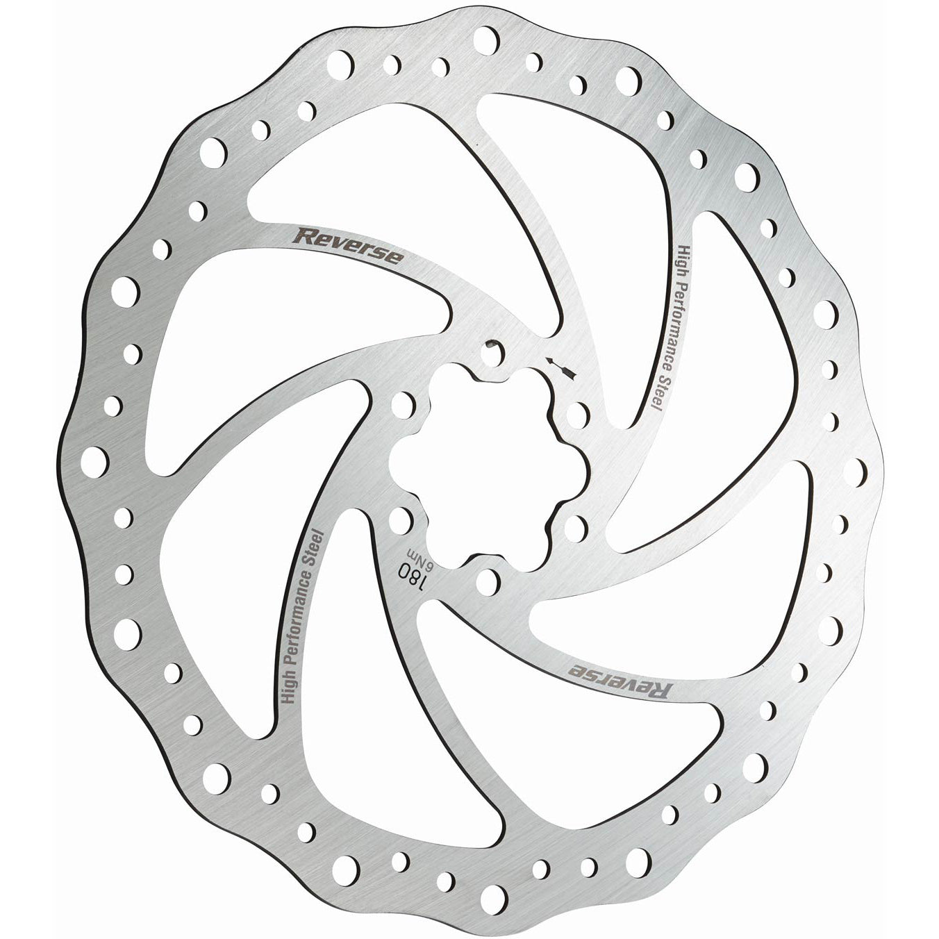 Reverse Steel Disc Rotor 180mm - Silver