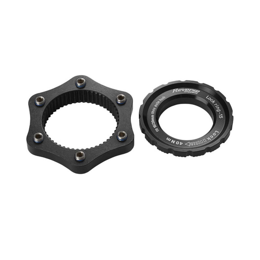 Reverse Rotor Adapter Center Lock to 6-Bolt Black-Goodwynn&#39;sGoodwynn&#39;s