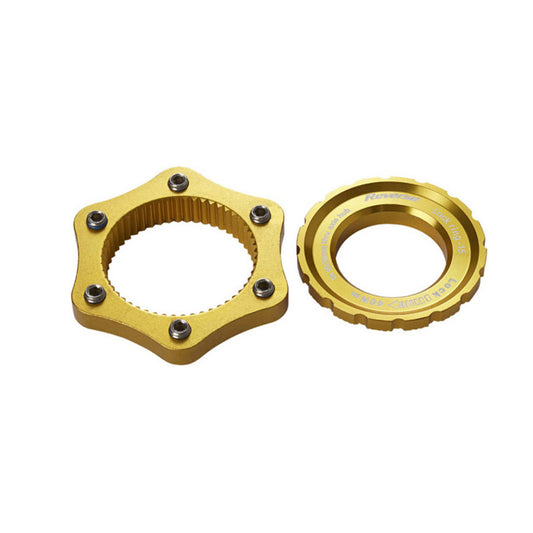 Reverse Rotor Adapter Center Lock to 6-Bolt Gold-Goodwynn's