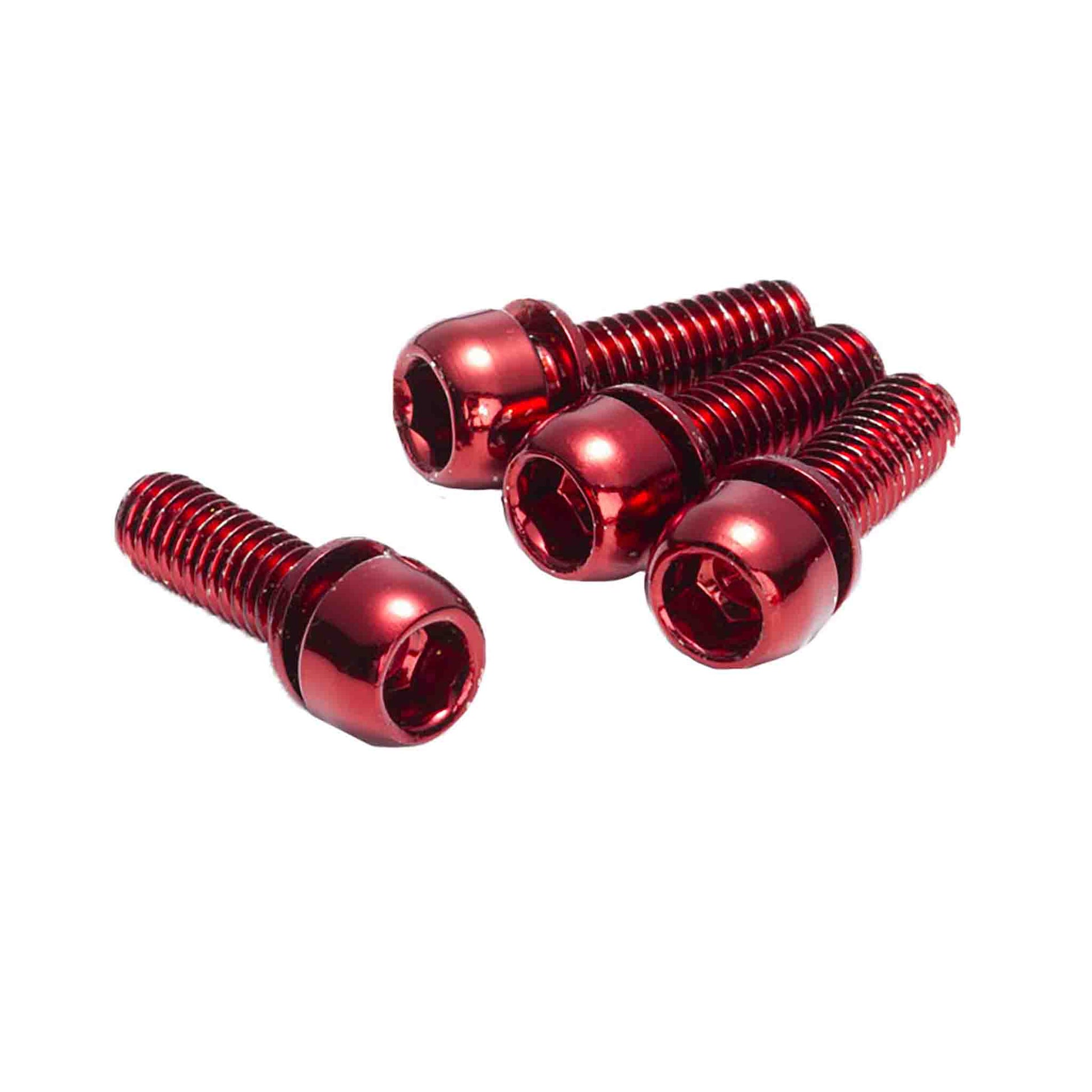 Reverse Disc Brake Caliper Bolts M6x18 4/Pack - Red-Goodwynn&#39;sGoodwynn&#39;s