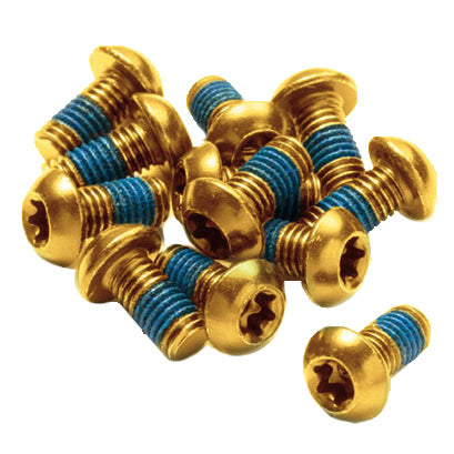 Reverse Disc Rotor Bolts M5x10 12/Pack - Gold