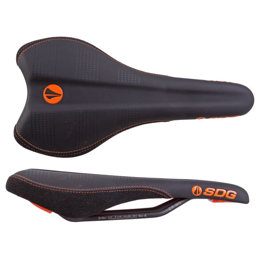 SDG Radar Mtn Saddle CrMo Rails - Orange/Black-Goodwynn's