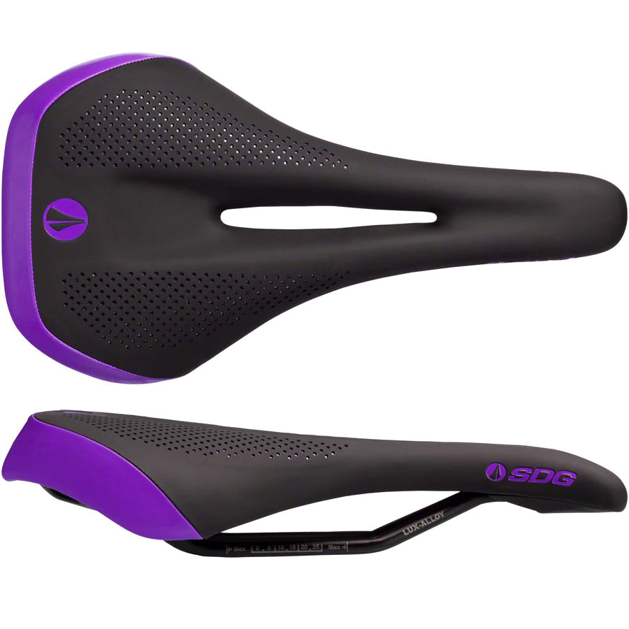 SDG Allure V2 Saddle Lux-Alloy Rails Black/Purple-Goodwynn&#39;sGoodwynn&#39;s