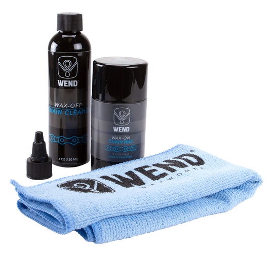 Wend Performance Wax Chain Kit 1x Wax 2.5oz 1x Cleaner 4oz Towel Clear-Goodwynn's