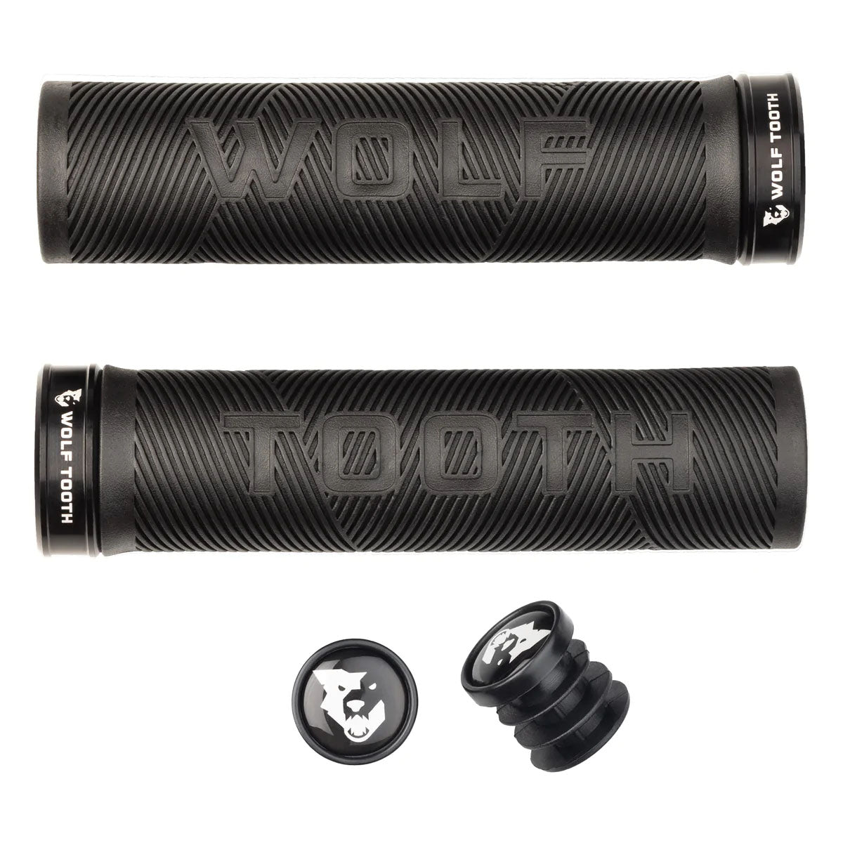 Wolf Tooth Components Echo Lock-On Grip Set Black/Black-Goodwynn&#39;sGoodwynn&#39;s