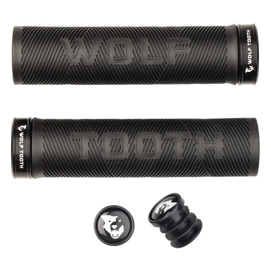 Wolf Tooth Components Echo Lock-On Grip Set Black/Black-Goodwynn's