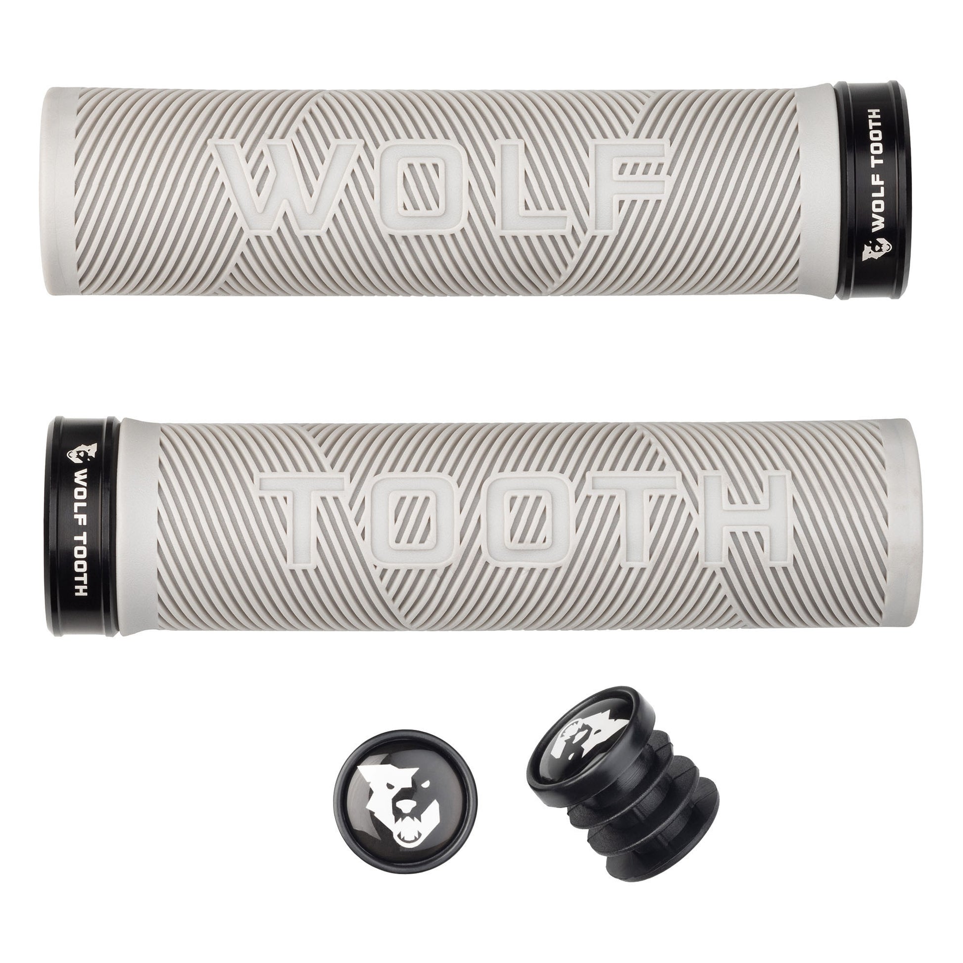 Wolf Tooth Components Echo Lock-On Grip Set Gray/Black-Goodwynn&#39;sGoodwynn&#39;s