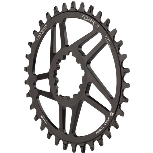 Wolf Tooth Elliptical Direct Mount Chainring - 30t SRAM Direct Mount For SRAM 3-Bolt Boost Cranks Requires Hyperglide+ Chain BLK-Goodwynn's