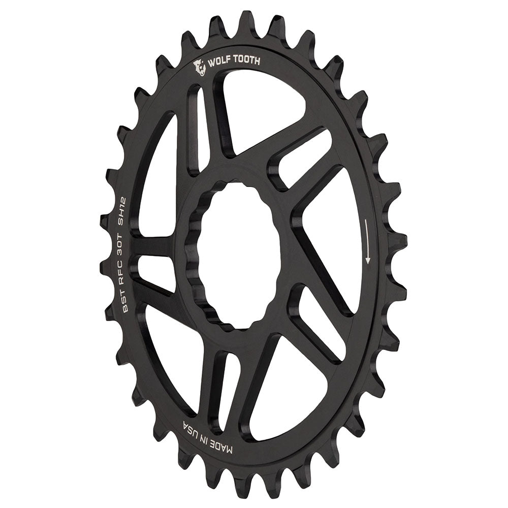 Wolf Tooth Direct Mount Chainring - 28t RaceFace/Easton CINCH Direct Mount Drop-Stop B For Boost Cranks 3mm Offset BLK