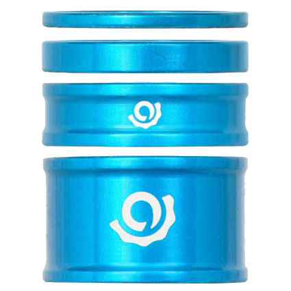 Industry Nine Headset Combo Spacer Kit 1-1/8" Set/4 Turquoise